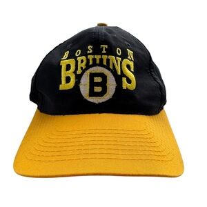 VTG '90s AJD Boston Bruins NHL Snapback Hat Cap